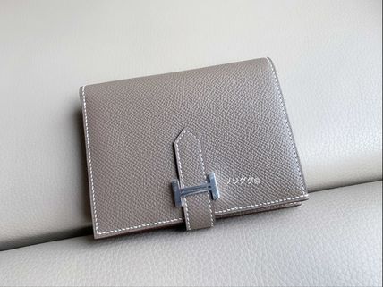 HERMES 折りたたみ財布 (エルメス)ベアン☆コンパクト財布☆エトープ/エトゥープ(4)