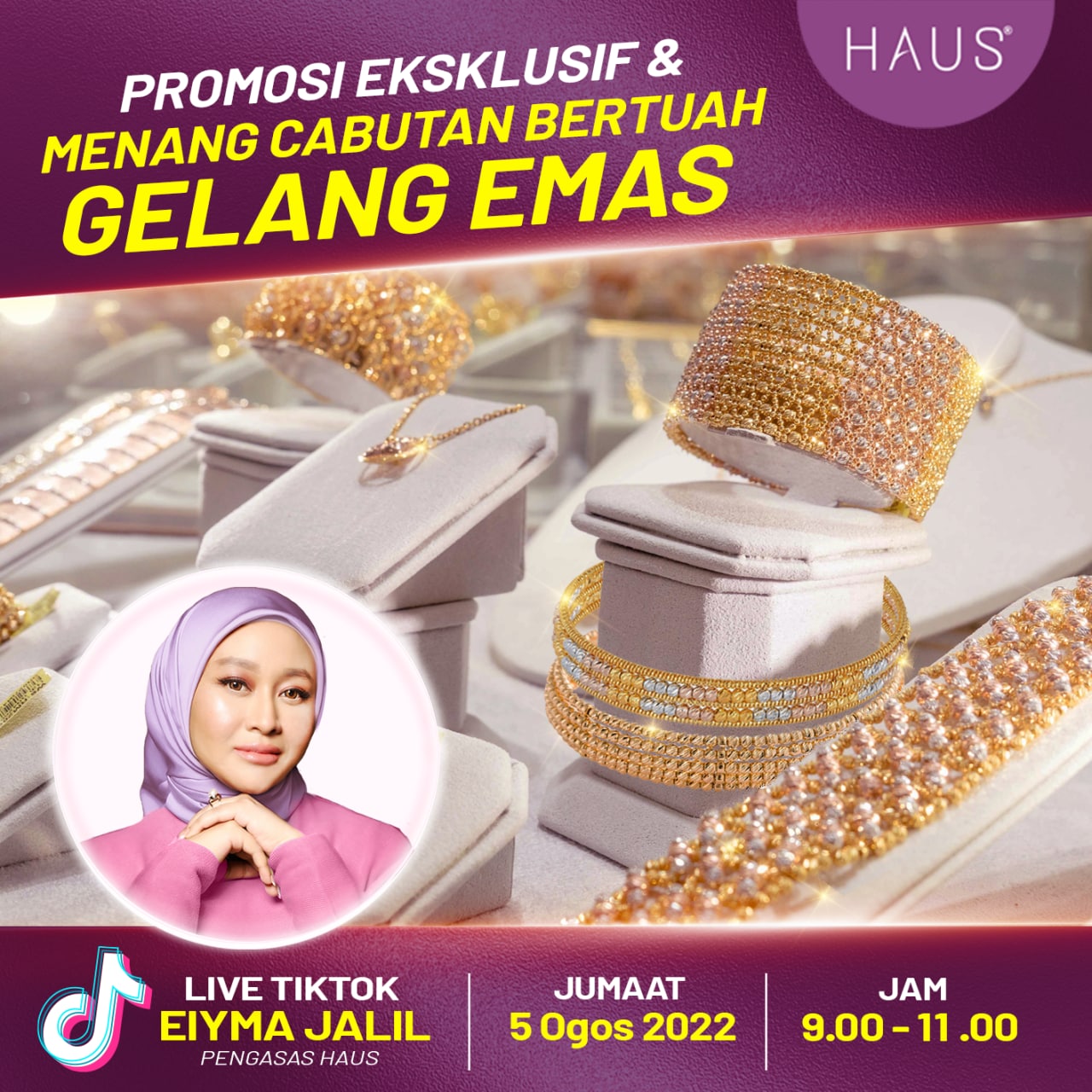 Pengumuman Pemenang Cabutan Bertuah Gelang Emas Habib Jewel-HAUS