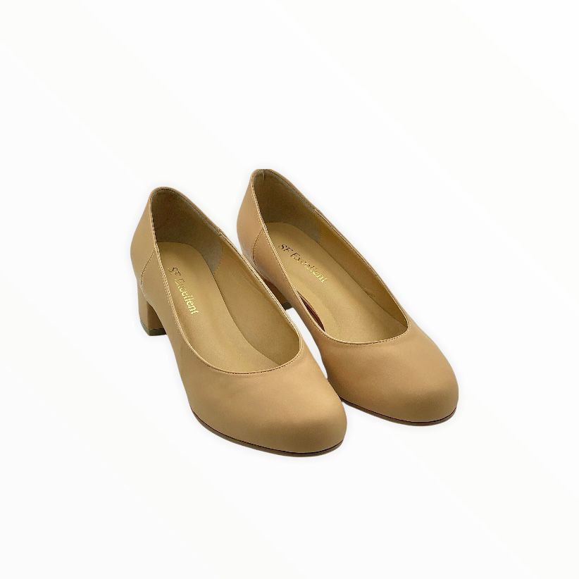 Remi Round Toe Low Heel Pumps