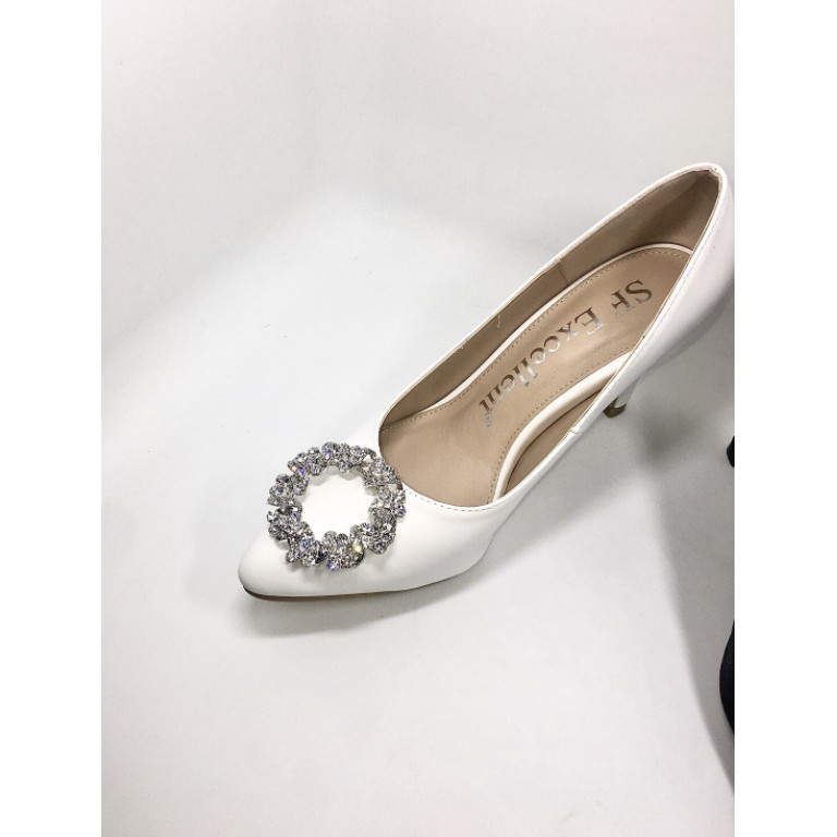 Ivy White Stiletto Pumps