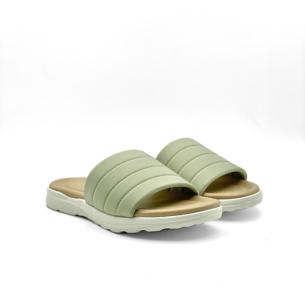 SF Excellent Kasut Perempuan Slip-on Comfort Sandals 8009 - Sage Green