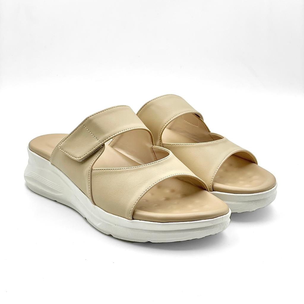 SF Excellent Ladies Comfort Slip on Sandals 8005 - Beige