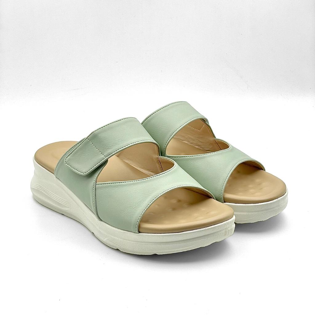 SF Excellent Ladies Comfort Slip on Sandals 8005 - Light Green