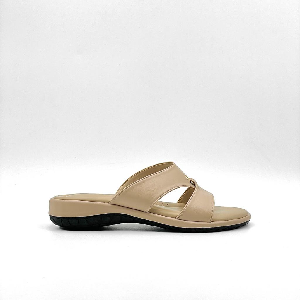 Sf Excellent Kasut Wanita Comfort Slip on Sandals 8003 - Nude
