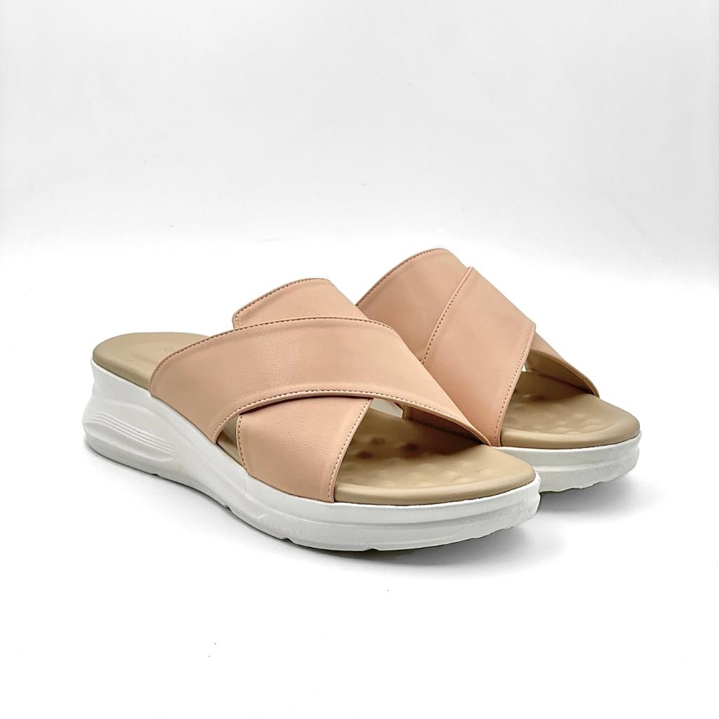 SF Excellent Ladies Comfort Slip on Sandals 8006 - Peach