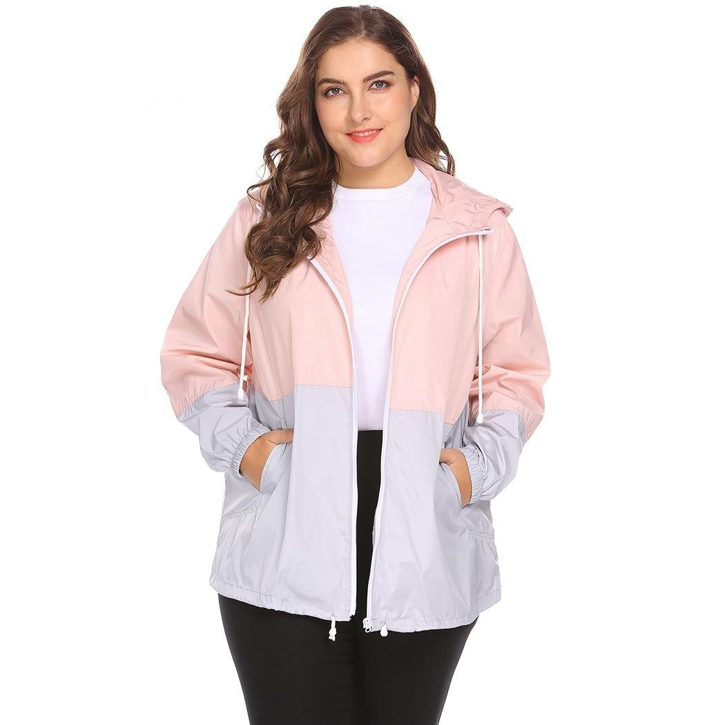Women Raincoat Jacket Plus Size Xl5Xl 