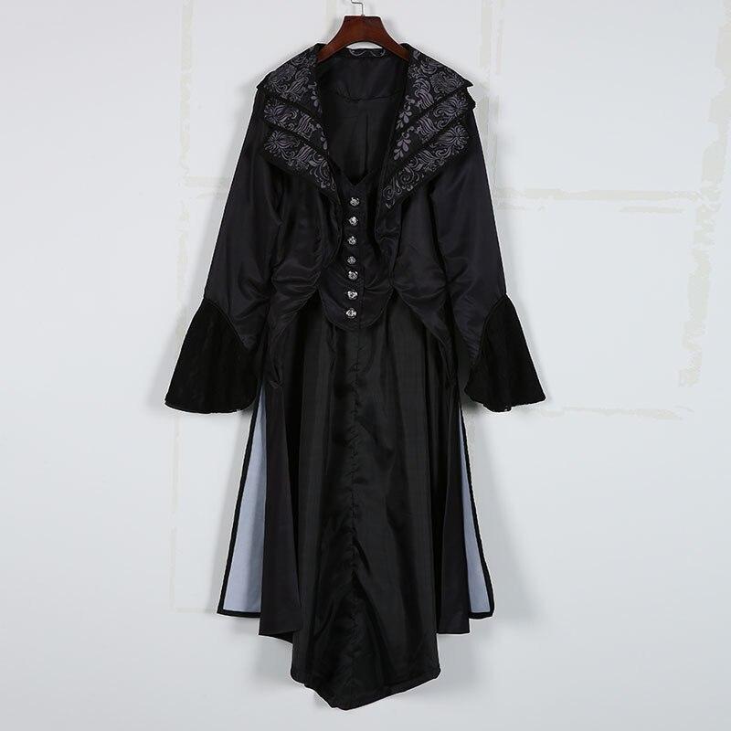 Lightweight Steampunk Gothic Lace Midi Trench Coat Victorian Costume ...