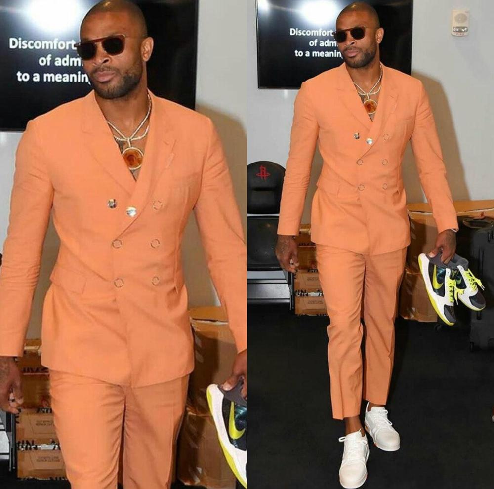 Orange Men Suits Blazer Wedding Suits 