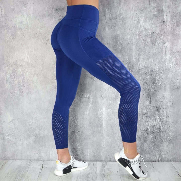High Waist Leggings Women Fitness Legging Pocket Mesh Leggings Breathable Patchwork Jeggings