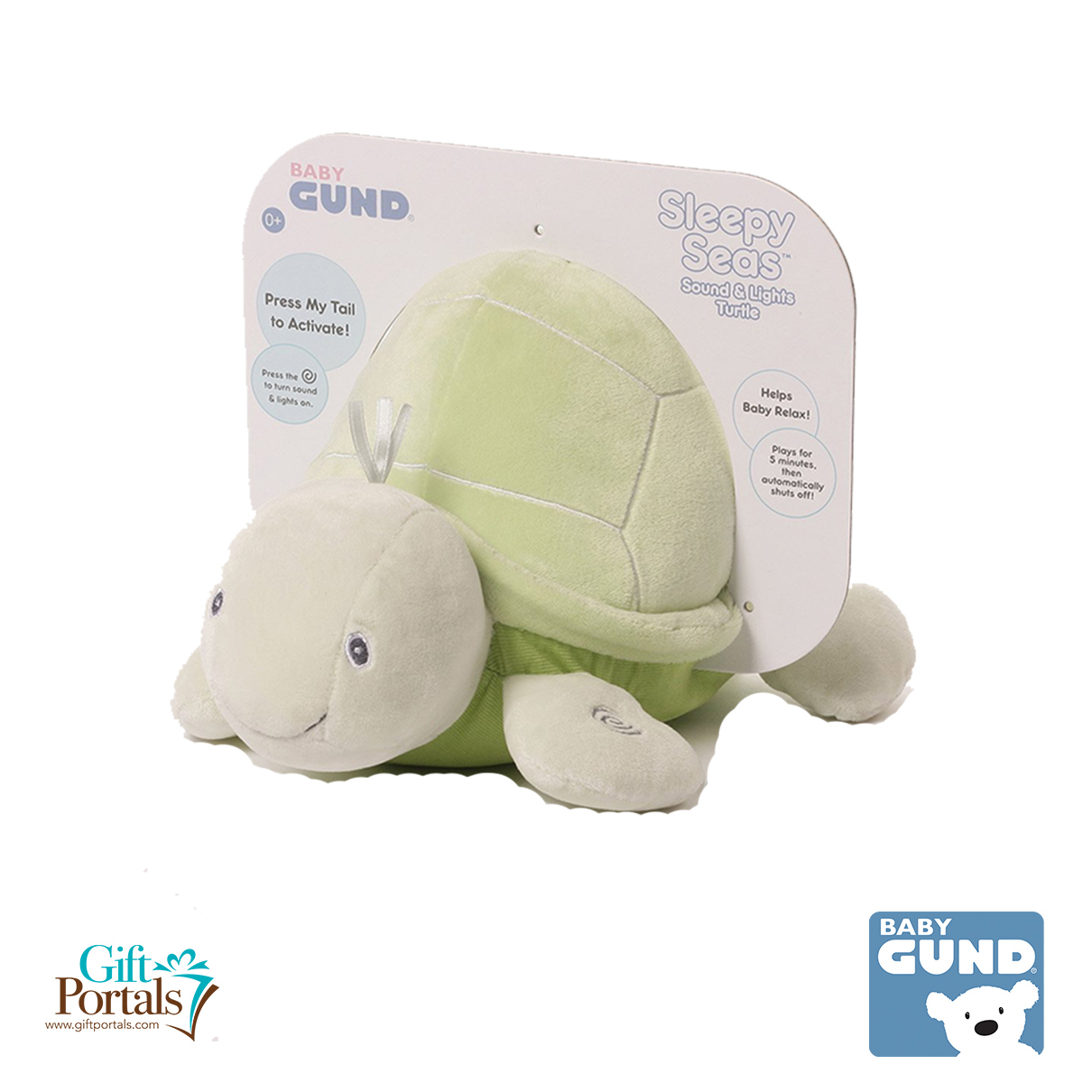 Baby Gund Sleepy Seas Sound & Light Turtle