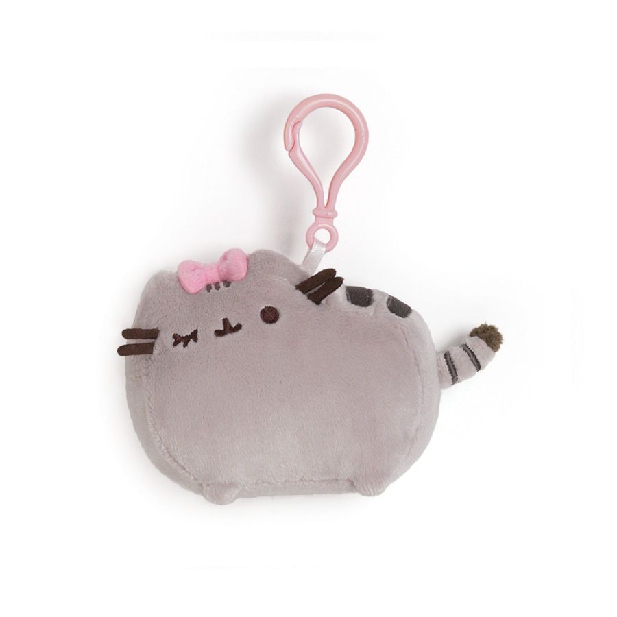 Pusheen Bow Backpack Clip 4.5" 
