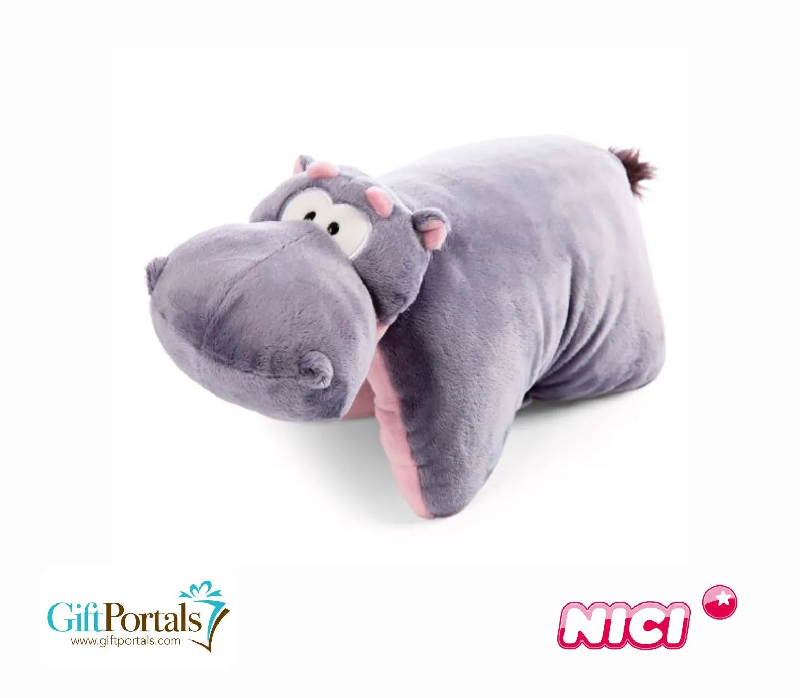 Nici Cuddly Toy Pillow Hippo 40x30cm Green