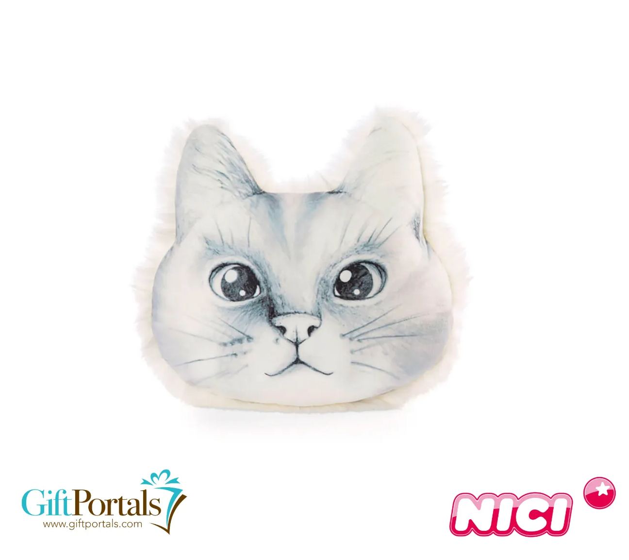 Cushion Cat Meowlina Figural 43x38cm