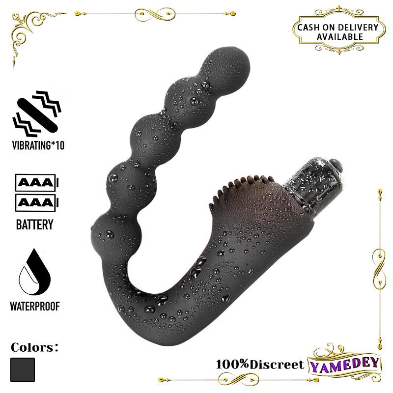 Anal plug prostate massager G-spot U-shaped rear court vibration orgasm masturbation device for men and women