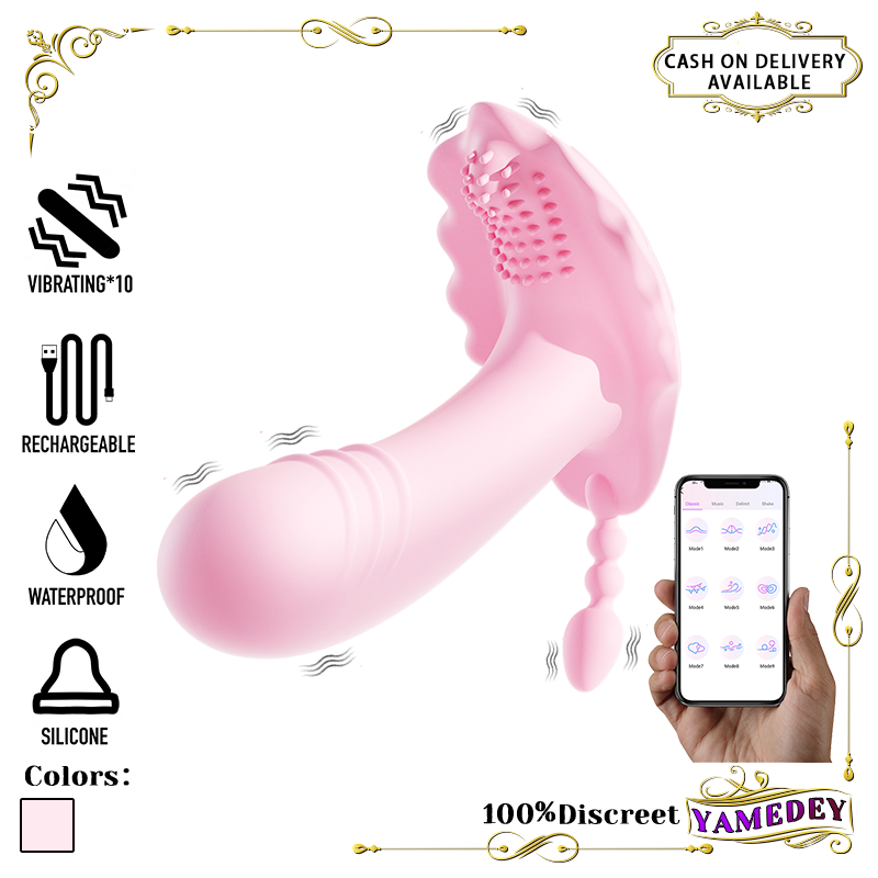 Shell APP Remote Control Wearable Dildo Vibrator Three Spots Shake Sex Toy