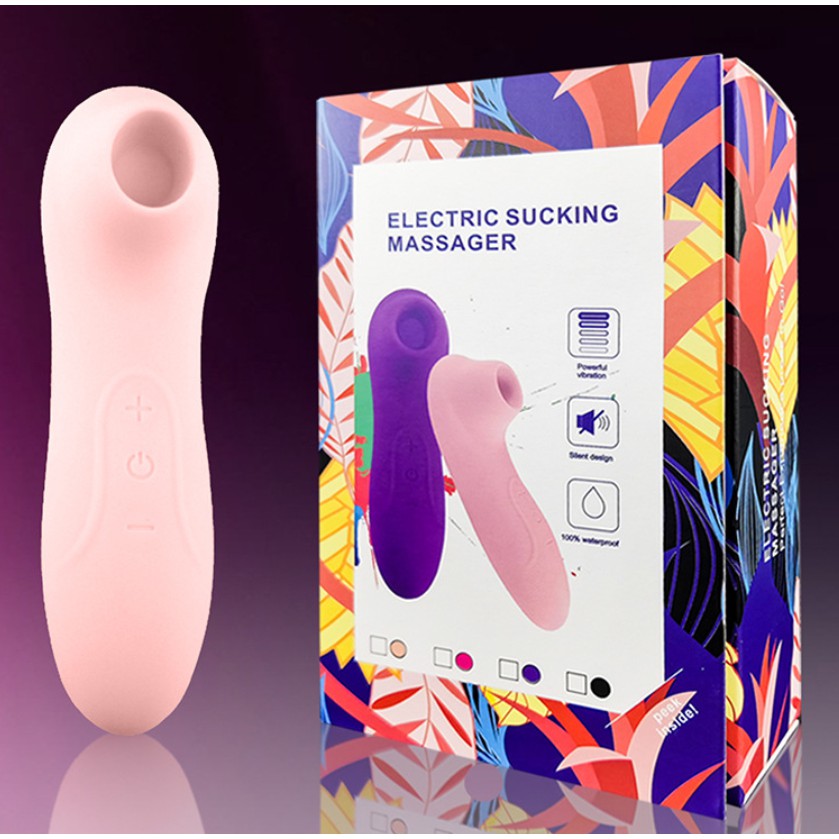 Magnetic charging Internal Tap + Sucking Silicone Vibrator 7 frequencies 2in1