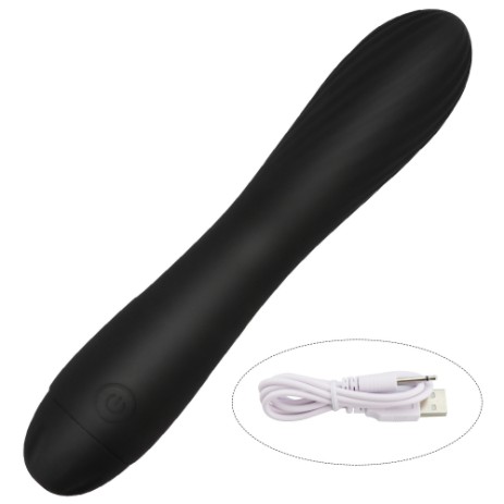 Threaded Diamond Rod USB Rechargeable 10 frequencies Silicone Massage Wand Vibrator