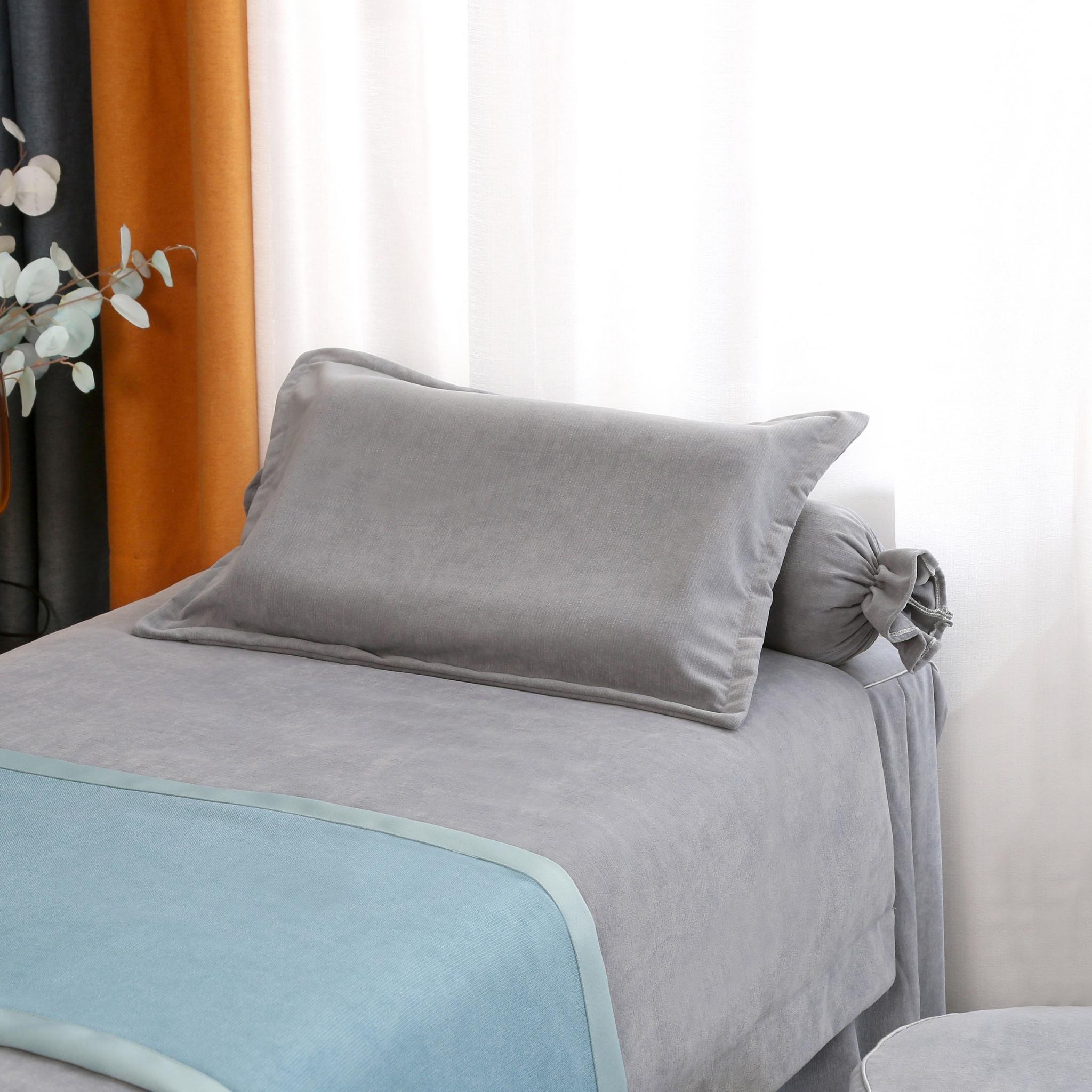優雅系列 | 嬰兒絨 | 純色 灰色| 美容床罩組 Elegance Collection|Baby Flannel|Pure Color Grey|Bedding Sets