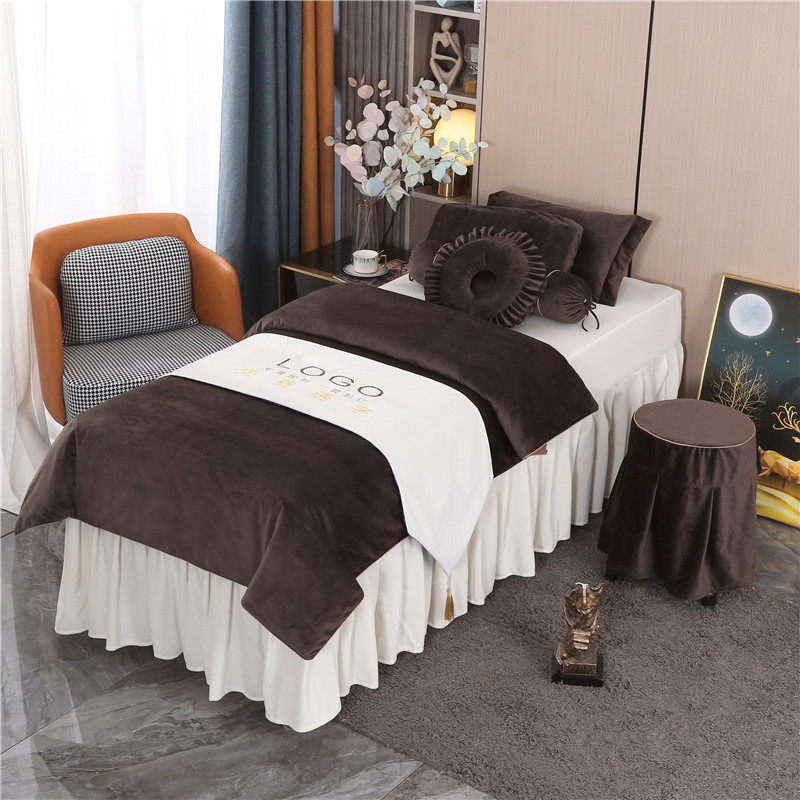 優雅系列 | 高檔絲絨 | 拼色-11| 美容床罩組 Elegance Collection|High-Grade Velvet|Mixed Color-11|Bedding Sets