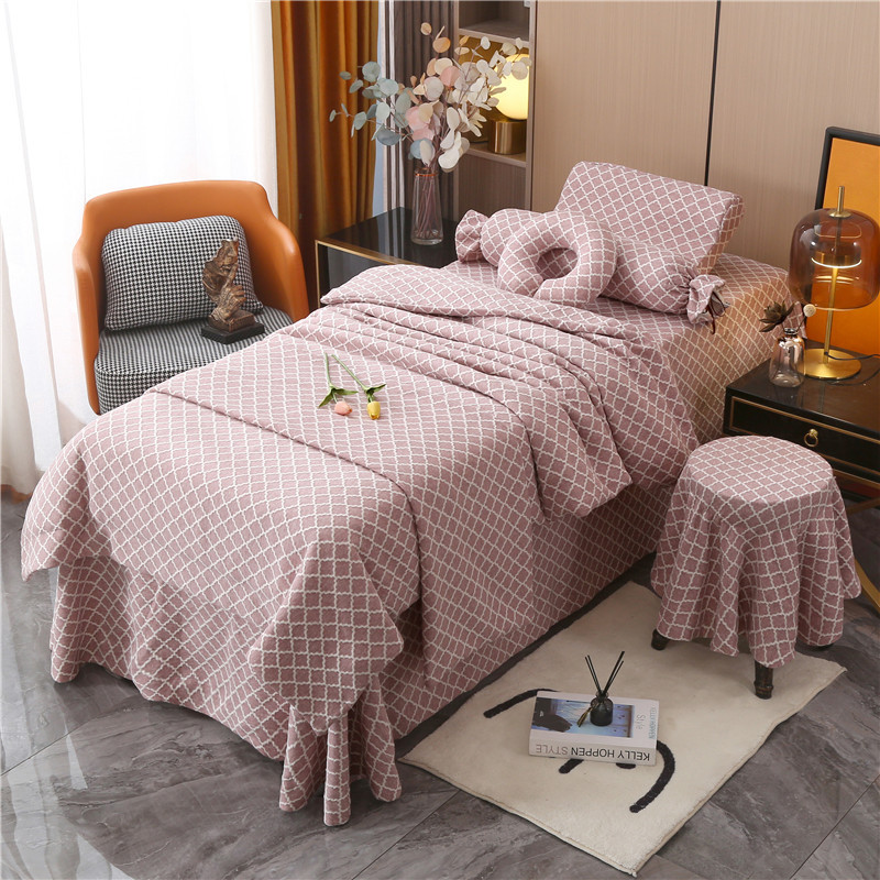 雲朵系列|針織棉|網格紋-02|美容床罩組 Cloud Collection|Knitted Cotton|Lattice Pattern-02|Bedding Sets