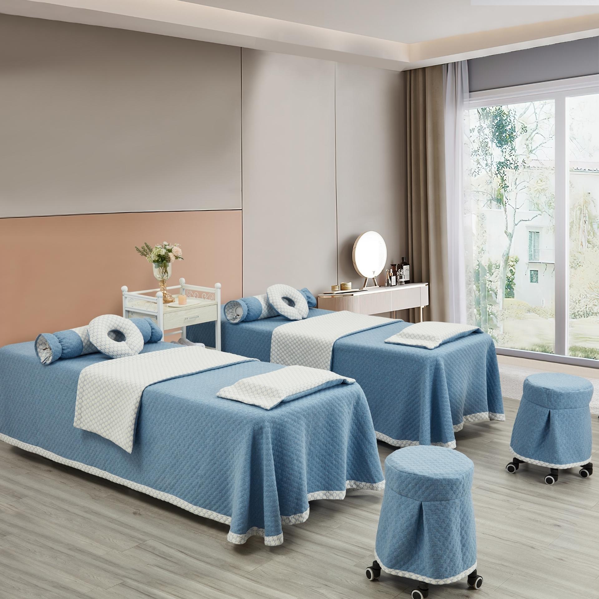 SPA&massage table cover set 美容床罩組