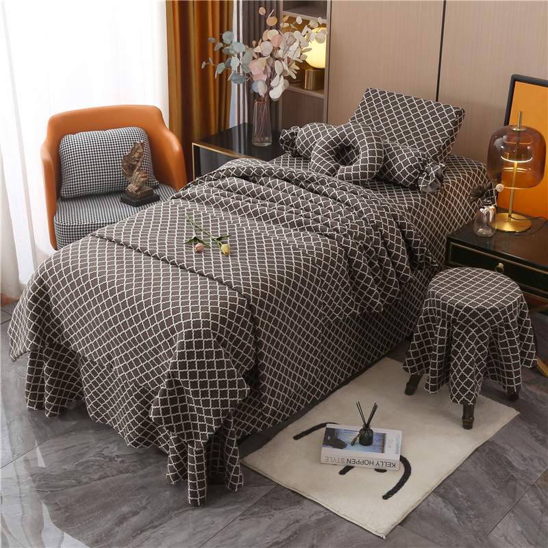 雲朵系列|針織棉|網格紋-04|美容床罩組 Cloud Collection|Knitted Cotton|Lattice Pattern-04|Bedding Sets