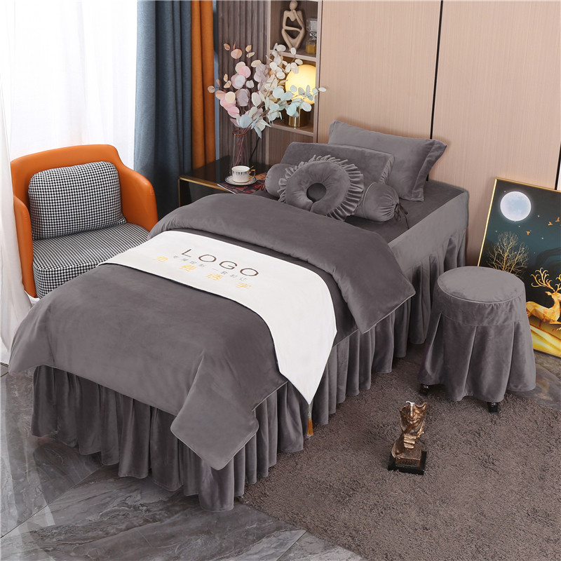 優雅系列 | 高檔絲絨 | 純色-08| 美容床罩組 Cloud Collection|Knitted Cotton|Pure Color-08|Bedding Sets