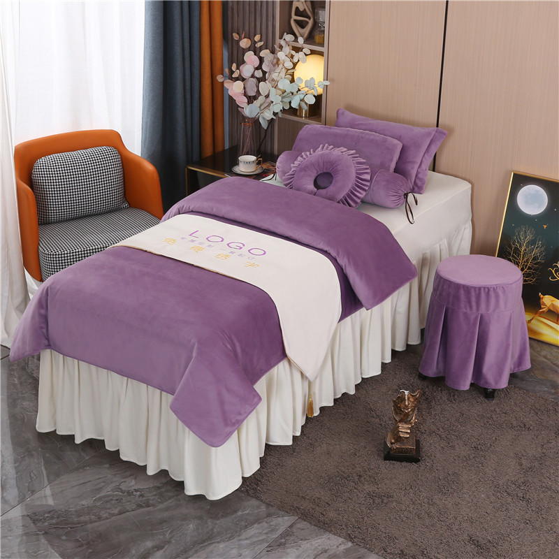 優雅系列 | 高檔絲絨 | 拼色-14| 美容床罩組 Elegance Collection|High-Grade Velvet|Mixed Color-14|Bedding Sets