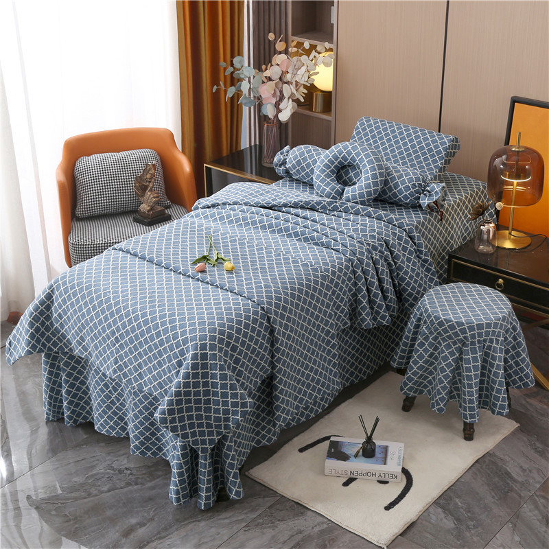 雲朵系列|針織棉|網格紋-03|美容床罩組 Cloud Collection|Knitted Cotton|Lattice Pattern-03|Bedding Sets