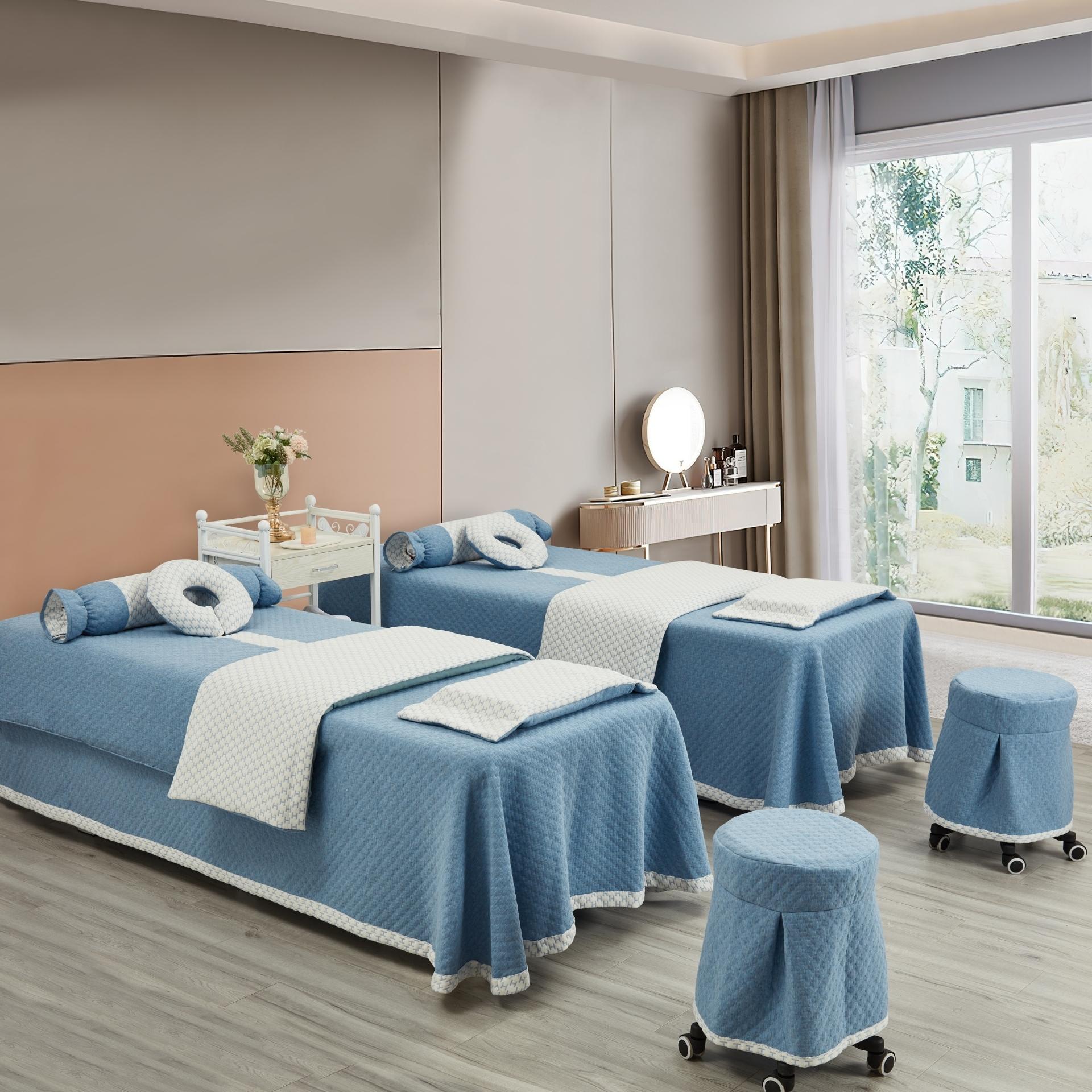 SPA&massage table cover set 美容床罩組