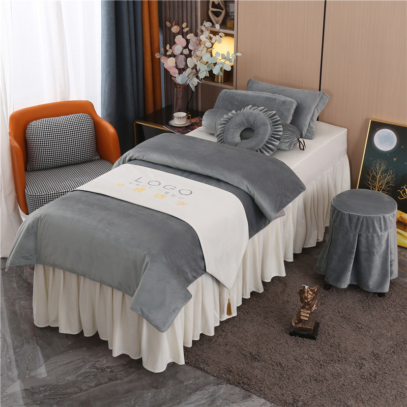 優雅系列 | 高檔絲絨 | 拼色-02| 美容床罩組 Elegance Collection|High-Grade Velvet|Mixed Color-02|Bedding Sets