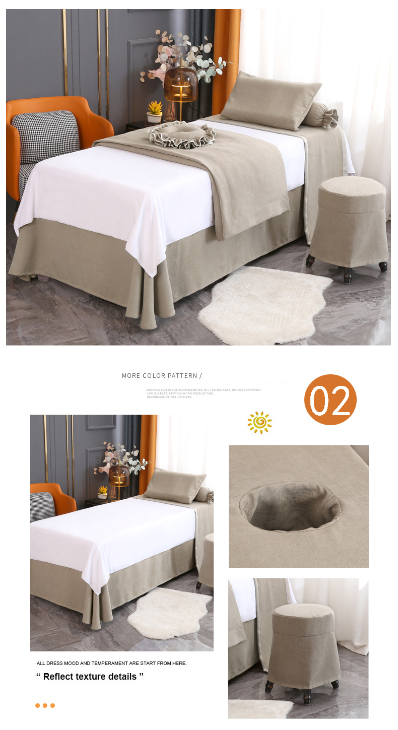 天然系列 | 全棉 | 純色-02| 美容床罩組 Natural Collection|Pure Cotton|Pure Color-02|Bedding Sets