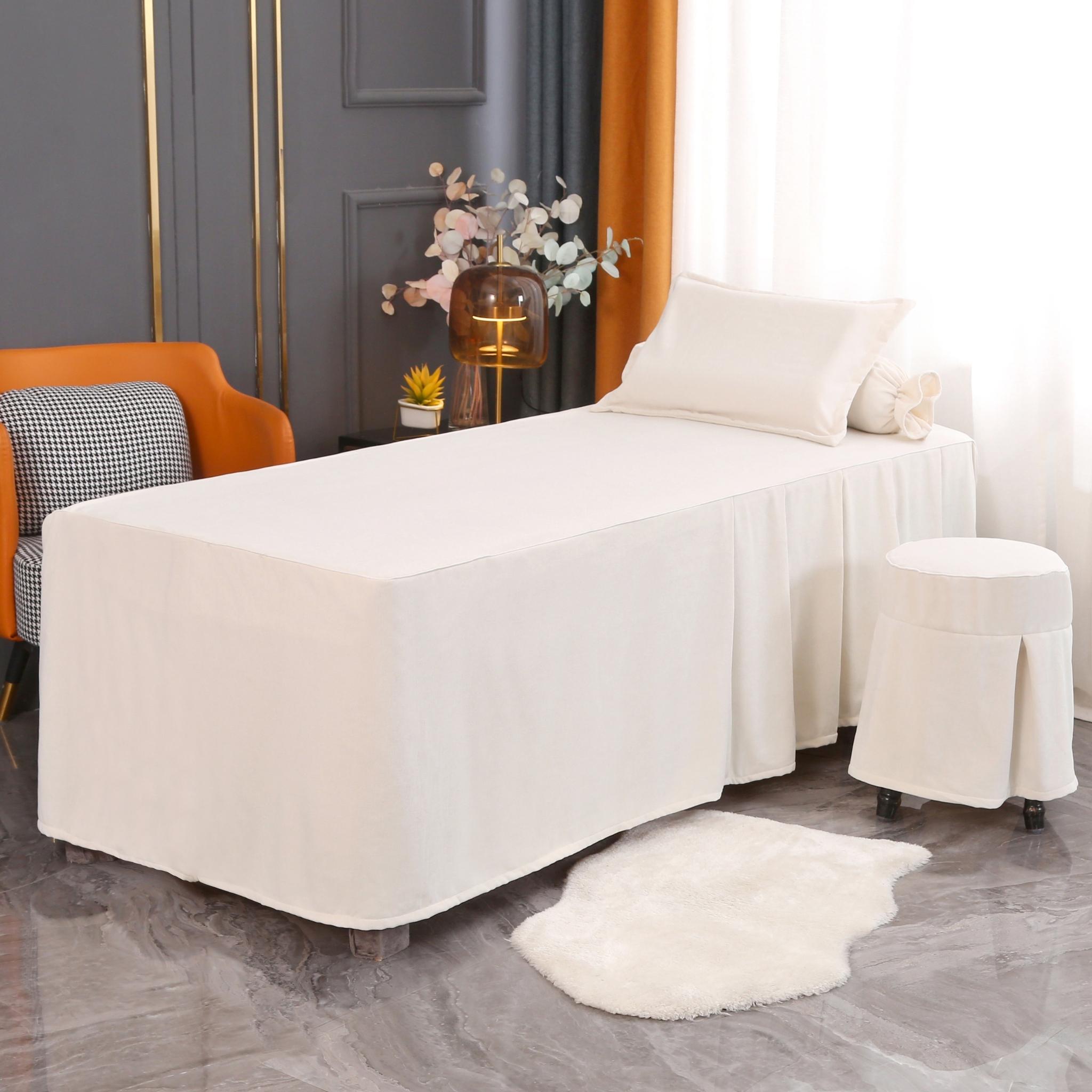 優雅系列 | 嬰兒絨 | 純色 白色| 美容床罩組 Elegance Collection|Baby Flannel|Pure Color White|Bedding Sets