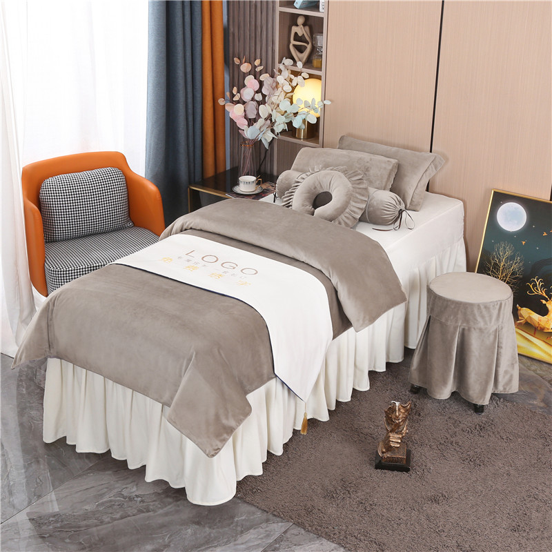 優雅系列 | 高檔絲絨 | 拼色-05| 美容床罩組 Elegance Collection|High-Grade Velvet|Mixed Color-05|Bedding Sets