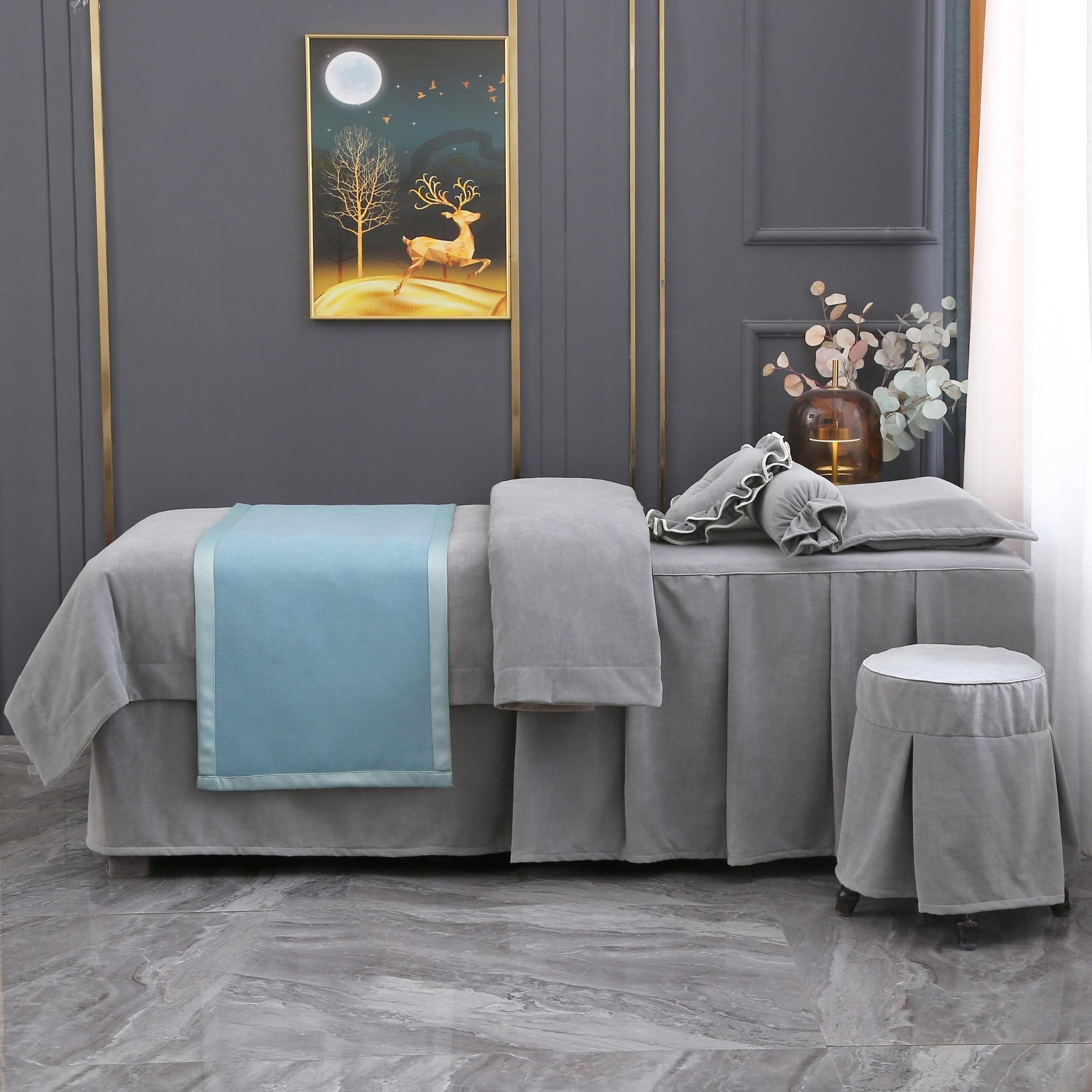 優雅系列 | 嬰兒絨 | 純色 灰色| 美容床罩組 Elegance Collection|Baby Flannel|Pure Color Grey|Bedding Sets