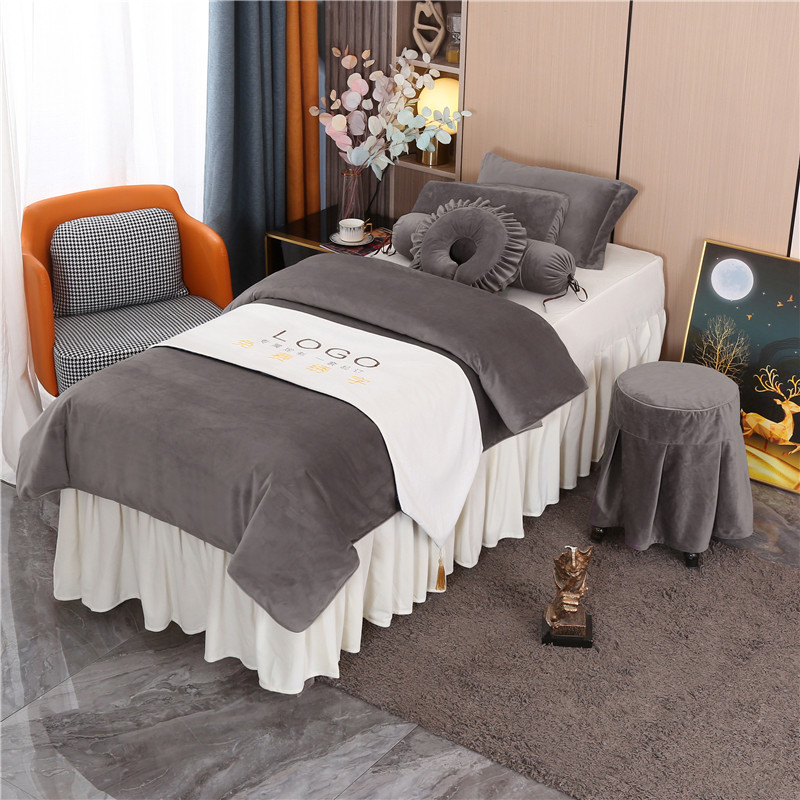 優雅系列 | 高檔絲絨 | 拼色-08| 美容床罩組 Elegance Collection|High-Grade Velvet|Mixed Color-08|Bedding Sets