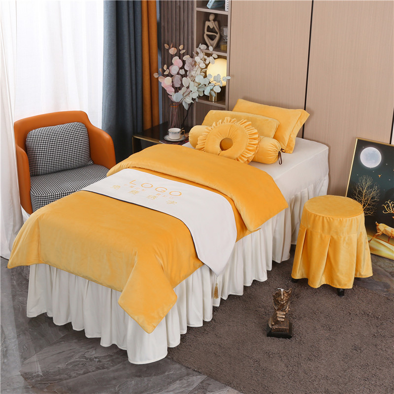 優雅系列 | 高檔絲絨 | 拼色-07| 美容床罩組 Elegance Collection|High-Grade Velvet|Mixed Color-07|Bedding Sets