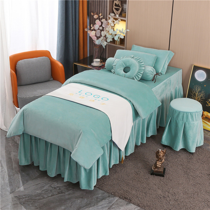 優雅系列 | 高檔絲絨 | 純色-04| 美容床罩組 Cloud Collection|Knitted Cotton|Pure Color-04|Bedding Sets