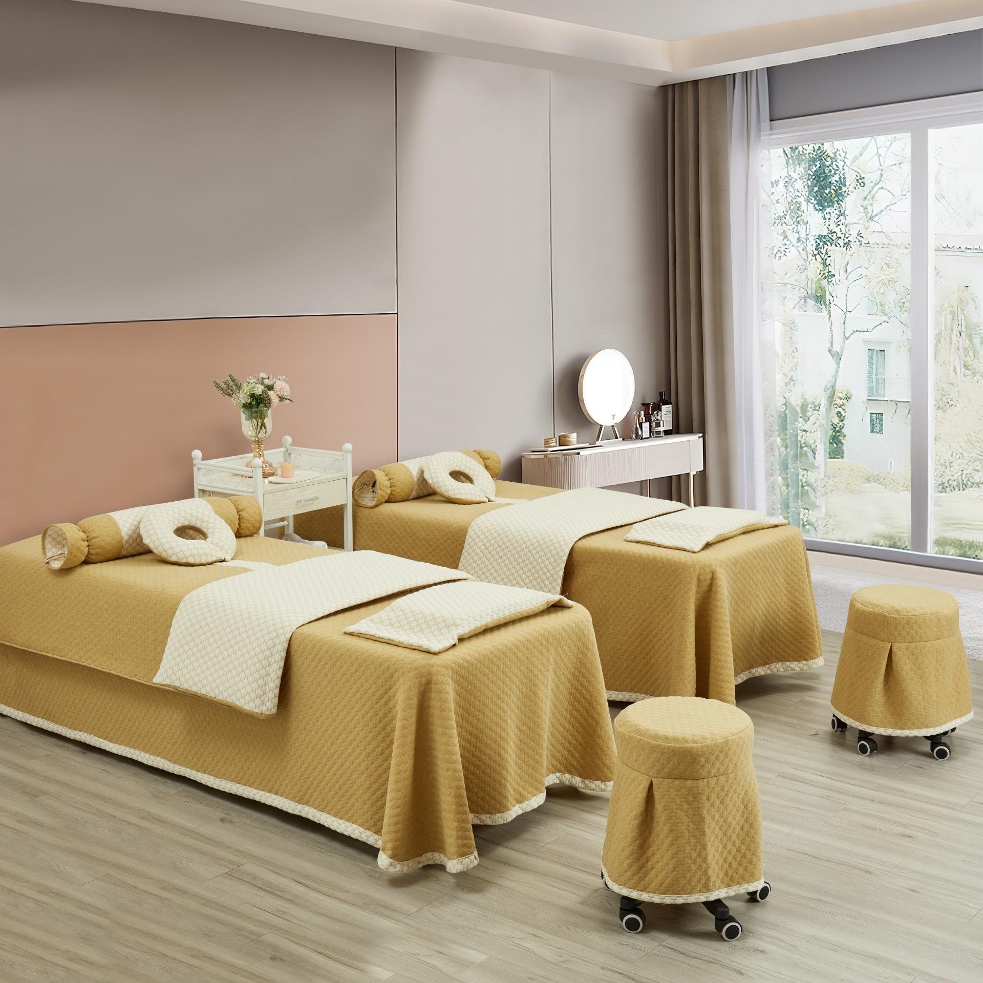 SPA&massage table cover set 美容床罩組
