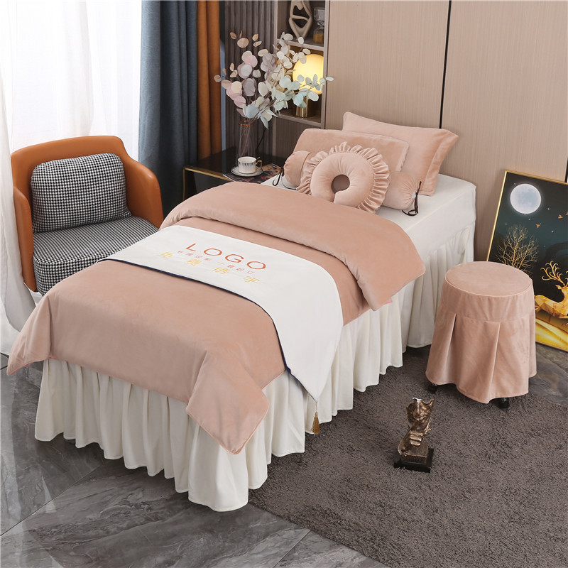 優雅系列 | 高檔絲絨 | 拼色-09| 美容床罩組 Elegance Collection|High-Grade Velvet|Mixed Color-09|Bedding Sets