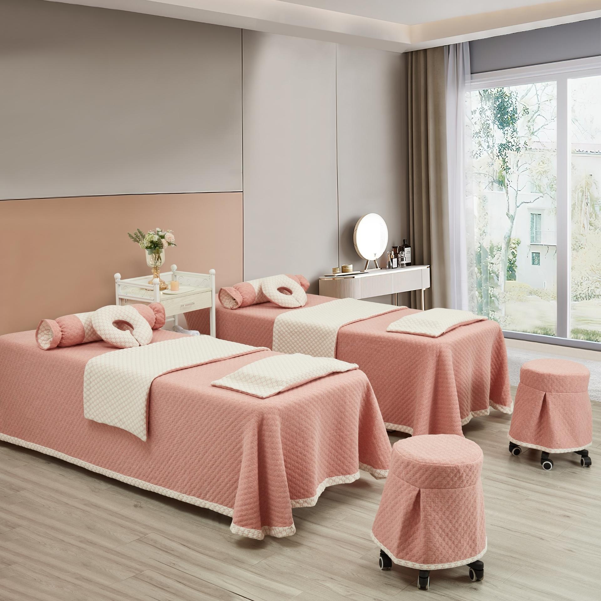 SPA&massage table cover set 美容床罩組
