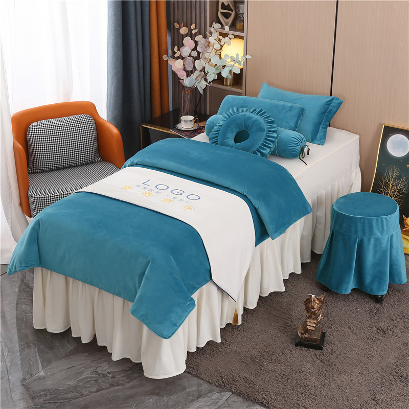 優雅系列 | 高檔絲絨 | 拼色-01| 美容床罩組 Elegance Collection|High-Grade Velvet|Mixed Color-01|Bedding Sets