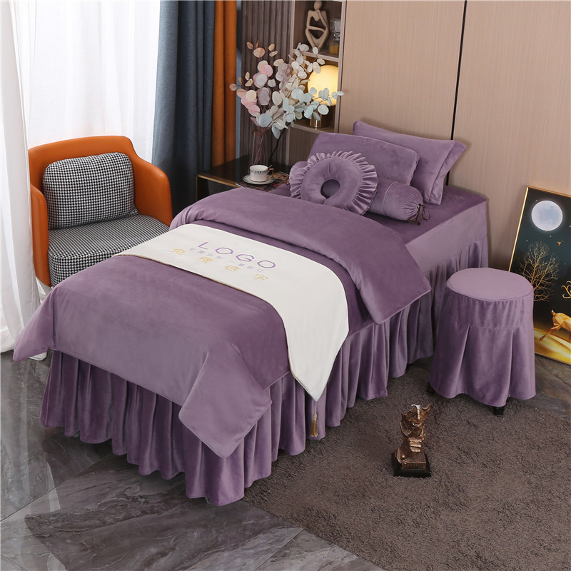 優雅系列 | 高檔絲絨 | 純色-14| 美容床罩組 Cloud Collection|Knitted Cotton|Pure Color-14|Bedding Sets