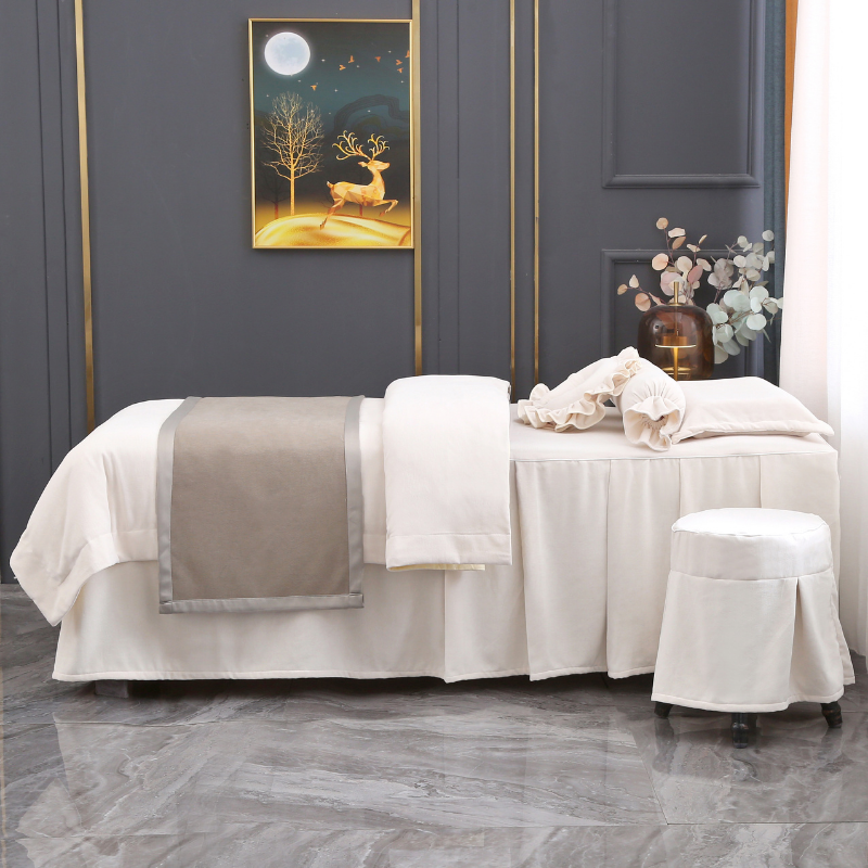 SPA&massage table cover set 美容床罩組