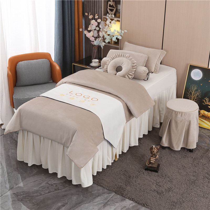 優雅系列 | 高檔絲絨 | 拼色-12| 美容床罩組 Elegance Collection|High-Grade Velvet|Mixed Color-12|Bedding Sets