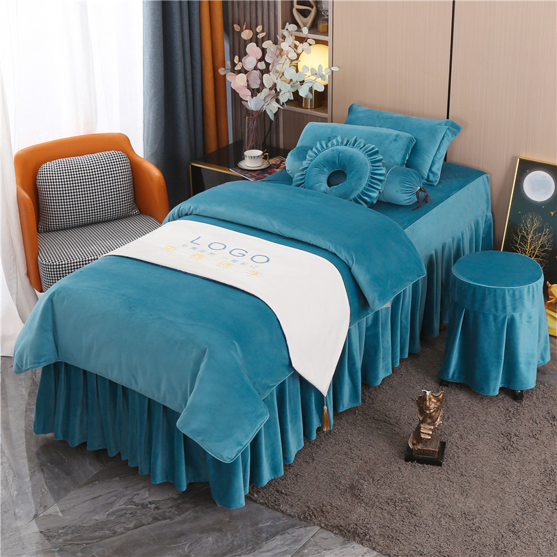 優雅系列 | 高檔絲絨 | 純色-01 | 美容床罩組 Cloud Collection|Knitted Cotton|Pure Color-12|Bedding Sets