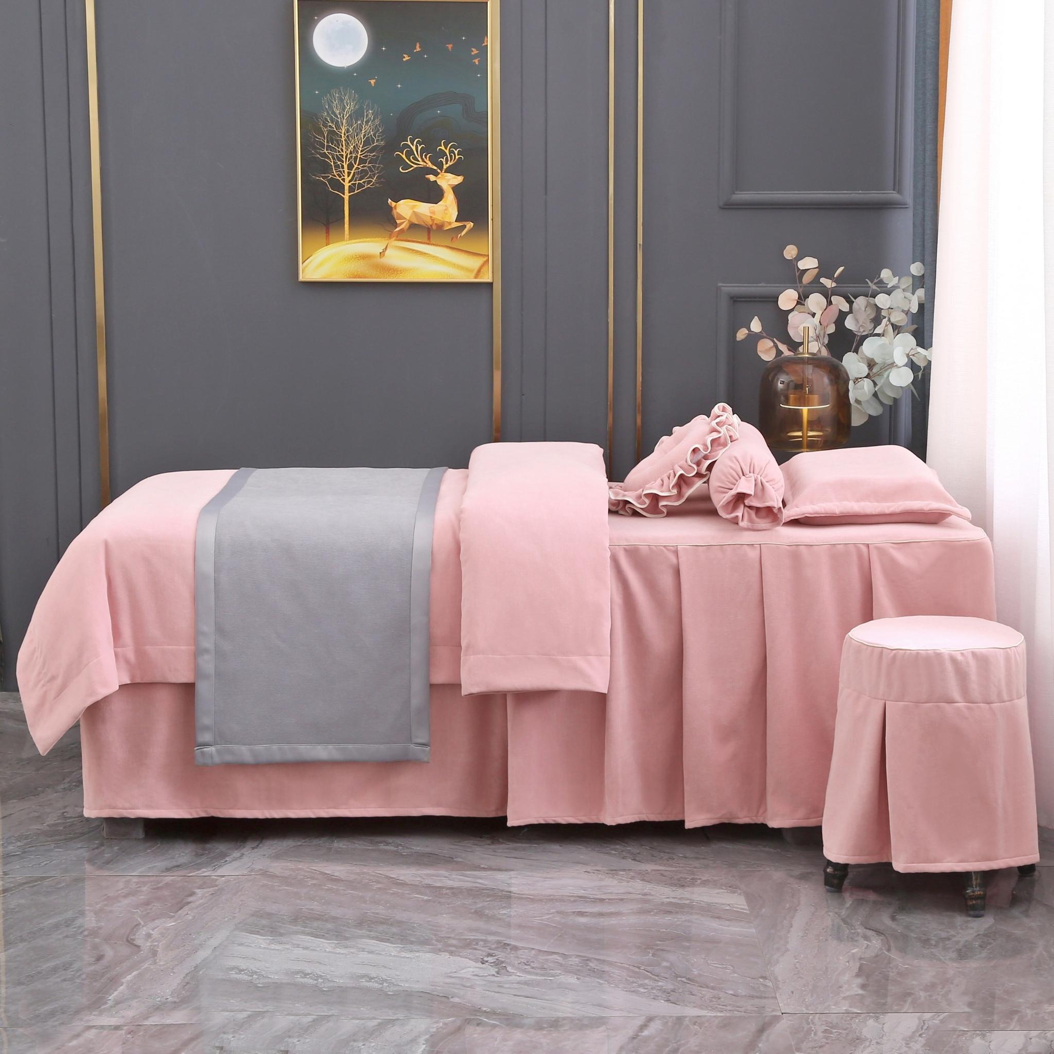 優雅系列 | 嬰兒絨 | 純色 粉色| 美容床罩組 Elegance Collection|Baby Flannel|Pure Color Pink|Bedding Sets