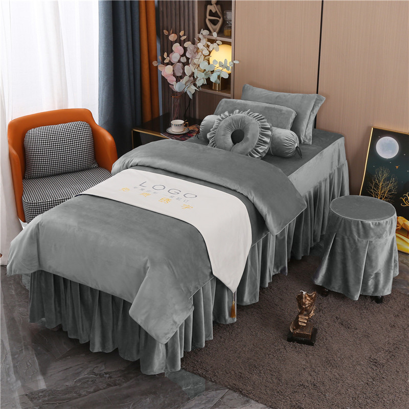 優雅系列 | 高檔絲絨 | 純色-02 | 美容床罩組 Cloud Collection|Knitted Cotton|Pure Color-02|Bedding Sets