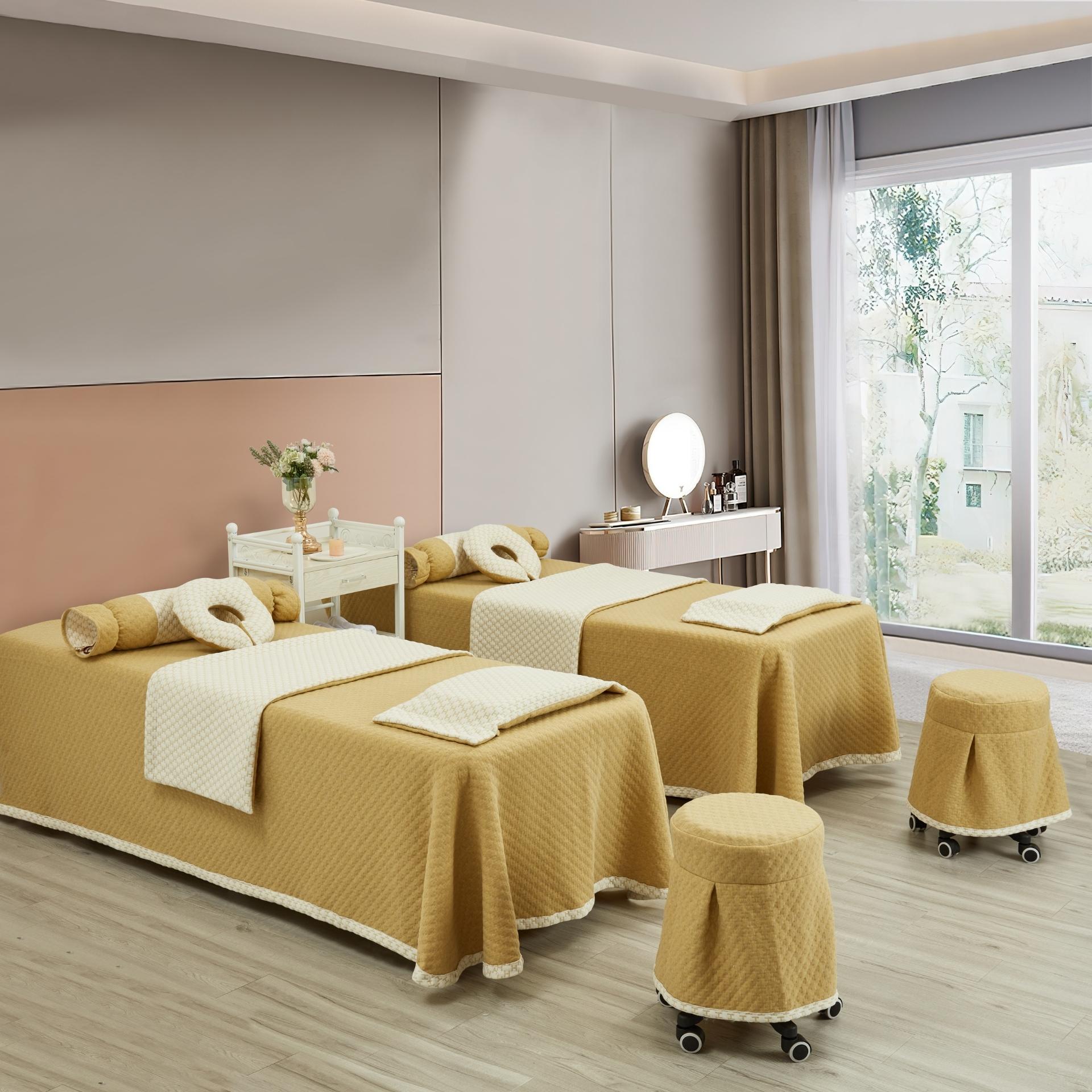 SPA&massage table cover set 美容床罩組