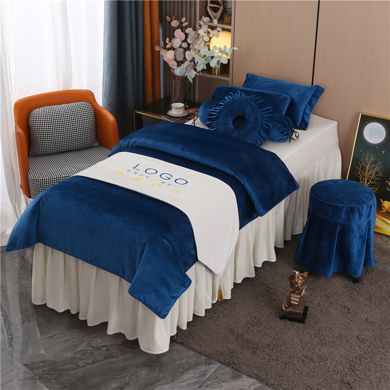 優雅系列 | 高檔絲絨 | 拼色-03| 美容床罩組 Elegance Collection|High-Grade Velvet|Mixed Color-03|Bedding Sets